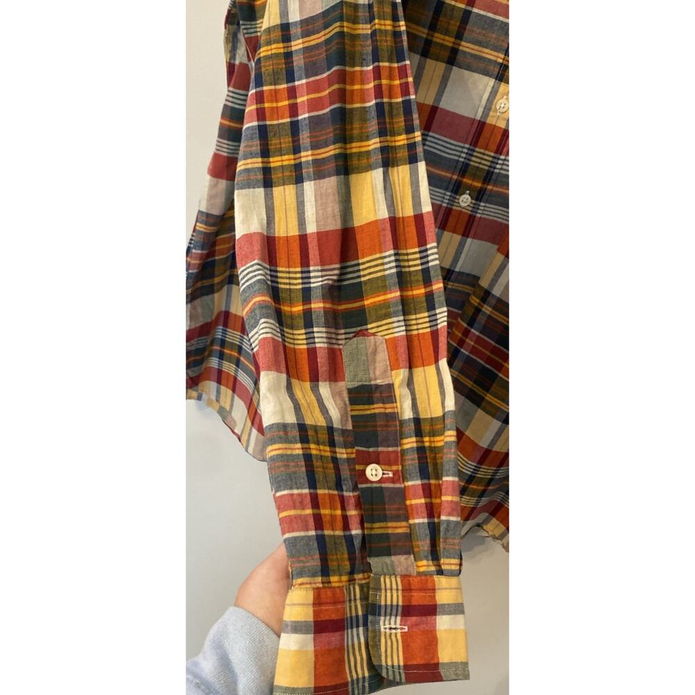 Ralph Lauren Men's Red Blue Multicolor Pocket Lightweight L/S Shirt Size XL - Picture 3 of 5